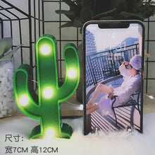 Load image into Gallery viewer, Night Lamps in the Form of Cactus and Flamingo