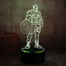 Load image into Gallery viewer, 3D Marvel Heroes Night Light